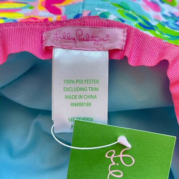 New Lilly Pulitzer Catch The Wave Multi Hat Beach Sun NWT main image 5